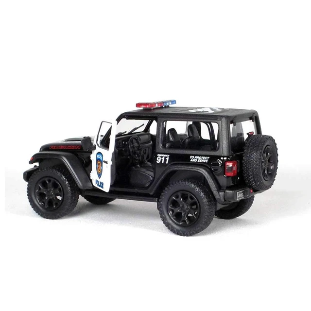 Alt view image 3 of 4 - - Jeep Wrangler Rubicon Off Road 4x4 5 inch 1:34 Scale Die Cast Model Replica Toy Car (Rescue Police)