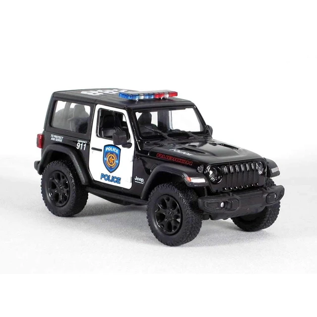 Alt view image 4 of 4 - - Jeep Wrangler Rubicon Off Road 4x4 5 inch 1:34 Scale Die Cast Model Replica Toy Car (Rescue Police)