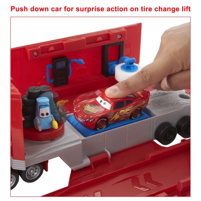 Alt view image 4 of 7 - Disney and Pixar Cars Transforming Mack Playset | 2-in-1 Toy Truck & Tune-Up Station with Launcher, Lift & More, Movie-Inspired Graphics