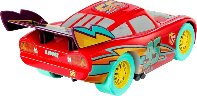 Alt view image 3 of 6 - Disney and Pixar Cars Race to Celebrate Lightning McQueen | With Lights & Sounds, Large-Scale Toy Vehicle with 10 Different Special Effects