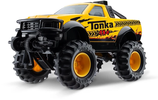 Main image of Steel Classics 4x4 Pickup Truck - Made with Steel & Sturdy Plastic, Yellow Toy Construction Truck, Boys and Girls, Kids, Toddlers, Ages 3+