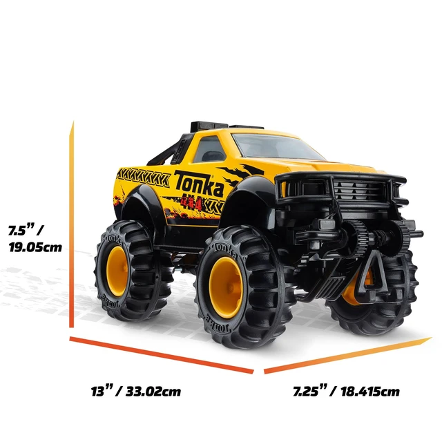Alt view image 5 of 7 - Steel Classics 4x4 Pickup Truck - Made with Steel & Sturdy Plastic, Yellow Toy Construction Truck, Boys and Girls, Kids, Toddlers, Ages 3+