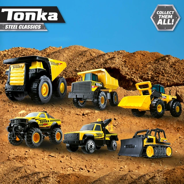 Alt view image 7 of 7 - Steel Classics 4x4 Pickup Truck - Made with Steel & Sturdy Plastic, Yellow Toy Construction Truck, Boys and Girls, Kids, Toddlers, Ages 3+