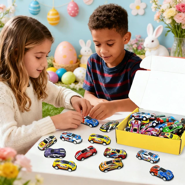 Alt view image 4 of 7 - 30 Toy Cars for Kids, Mini Race Car Party Favors & Classroom Prizes | Bulk Pull Back Small Cars for Treasure Boxes, Goodie Bag Stuffers, Boys and Girls Ages 4-8 Durable & Assorted Styles