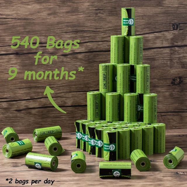 Alt view image 5 of 6 - Poop Bags for Dog Waste-540 Bags,Extra Thick Strong 100% Leak Proof Dog Waste Bags (Green)