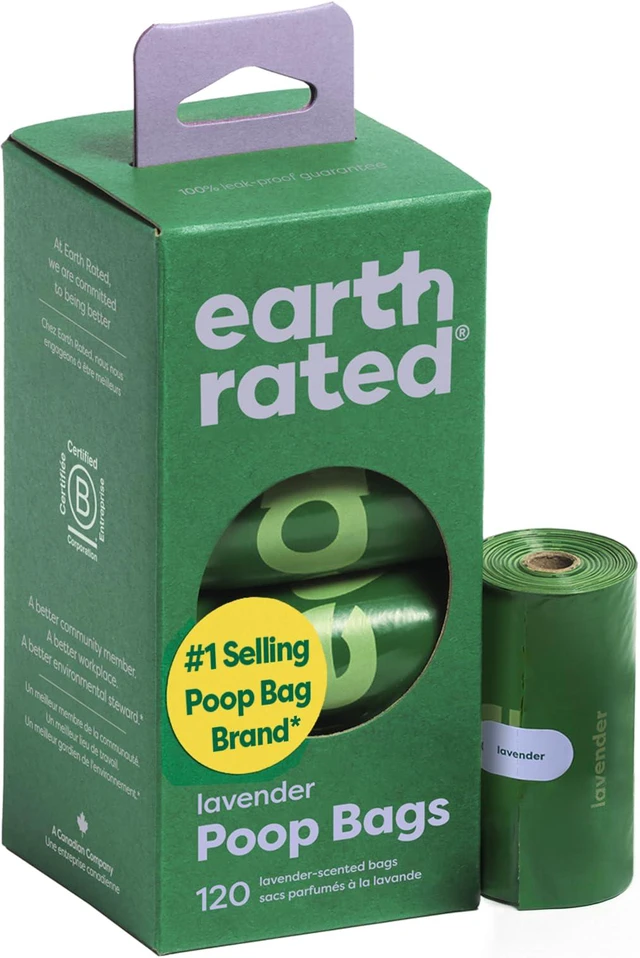 Main image of Dog Poop Bags for Dogs, 120 Leak Proof Refill Rolls, Lavender | Extra Thick Waste Bag Refill Rolls