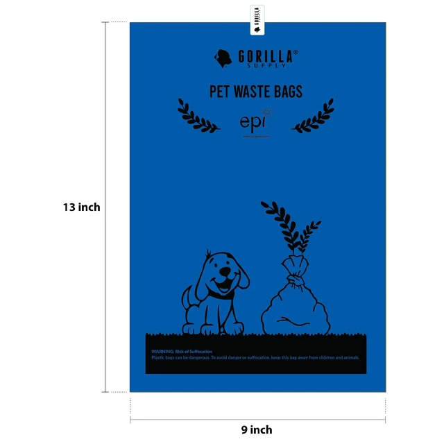 Alt view image 7 of 7 - 1000 Dog Poop Waste Bags with Dispenser and Leash Tie, 9" x 13", Blue, 1000 Count