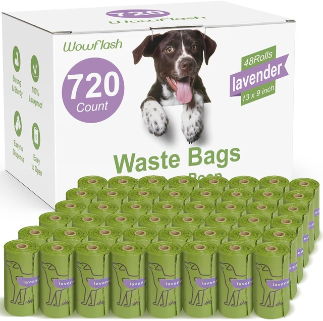 Main image of 720 Count Lavender Scented 13 x 9 Dog Poop Bags Rolls | Leakproof Strong & Sturdy Waste Bags for Doggie Cat Pet
