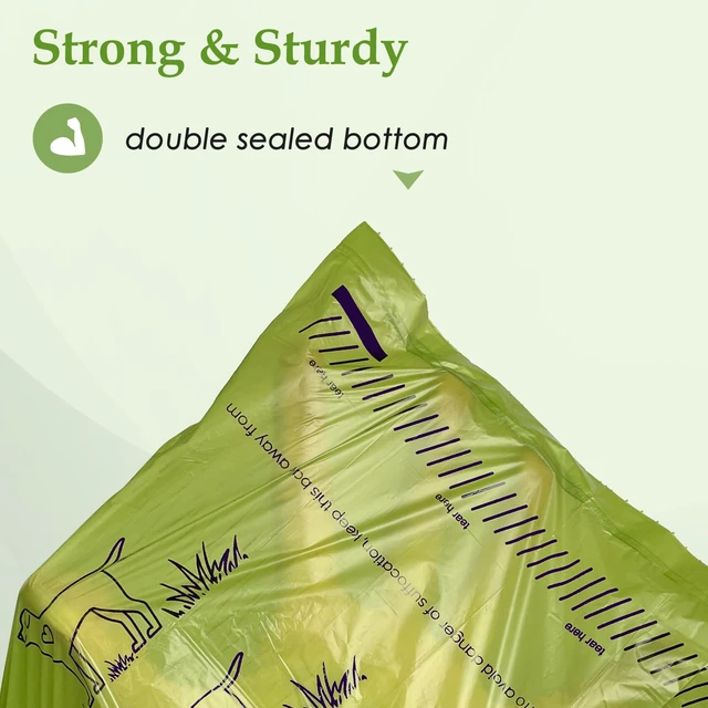Alt view image 2 of 7 - 240 Count Lavender Scented 13 x 9 Dog Poop Bags Rolls | Leakproof Strong & Sturdy Waste Bags for Doggie Cat Pet