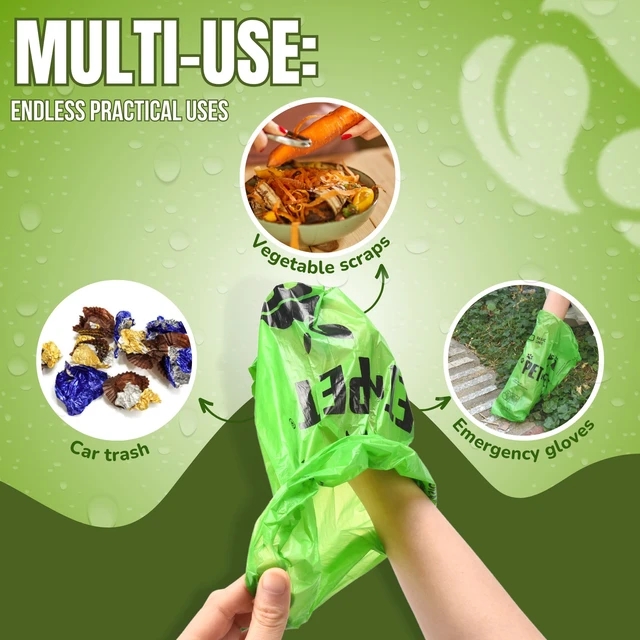 Alt view image 5 of 6 - Poop Bags for Dogs, 1080 Count, Plant Based, Unscented, Green | USDA Certified, 41%, Doggy, Leak-Proof, Refill, Waste, Tear-Resistant, Easy-Tear Design, dog waste bags