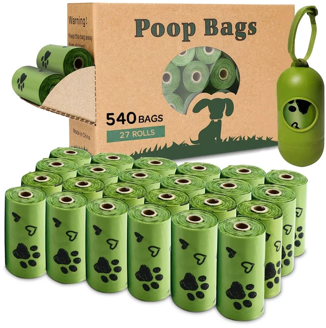 Main image of Dog Poop Bag Biodegradable 540 Count Dog Waste Bags with Dispenser Scented | Clean Pickup No Mess No Leaks Strong Large 9x13 inch Waste Refill Bags for Daily Dog Walks, Cat Litter Outdoor Travel
