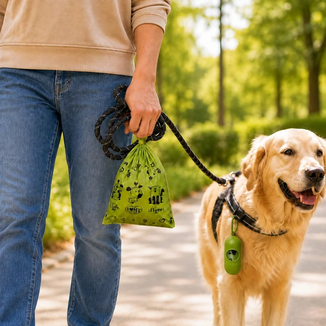Alt view image 3 of 7 - Dog Poop Bag Biodegradable 540 Count Dog Waste Bags with Dispenser Scented | Clean Pickup No Mess No Leaks Strong Large 9x13 inch Waste Refill Bags for Daily Dog Walks, Cat Litter Outdoor Travel
