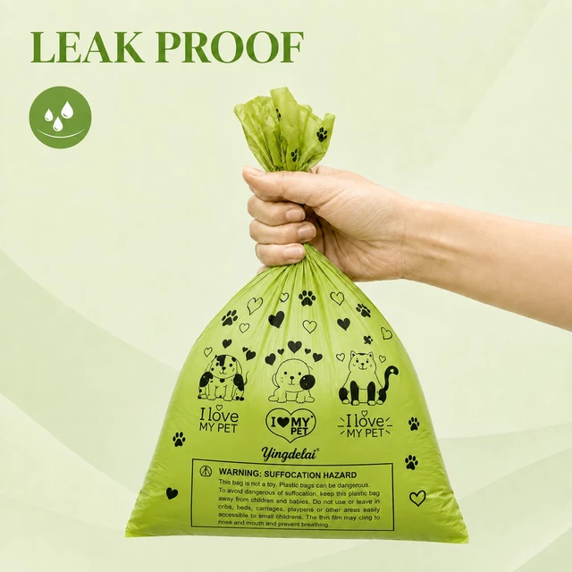 Alt view image 6 of 7 - Dog Poop Bag Biodegradable 540 Count Dog Waste Bags with Dispenser Scented | Clean Pickup No Mess No Leaks Strong Large 9x13 inch Waste Refill Bags for Daily Dog Walks, Cat Litter Outdoor Travel