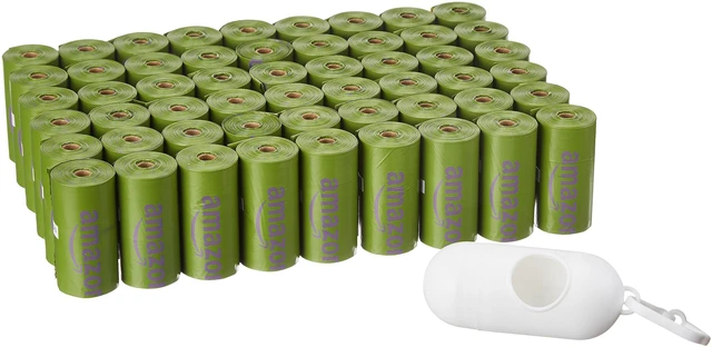 Main image of Premium Leak Proof Dog Poop Bags with Dispenser and Leash Clip, Lavender Scented, 13" x 9", 810 Count (54 Rolls of 15)