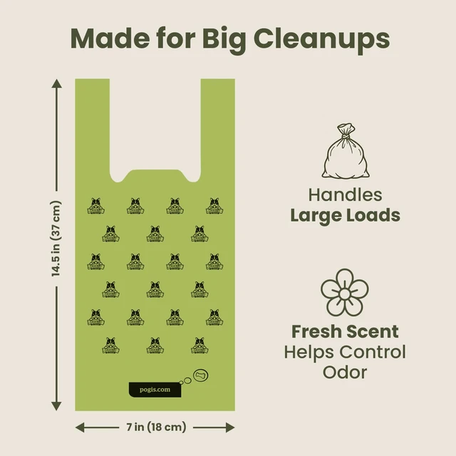 Alt view image 4 of 7 - Large Dog Poop Bags with Handles, Fresh Scent, Extra Thick, 300 Bags | Leak-proof dog waste bags with easy-tie handles. Flat-packed and ready to grab from the box