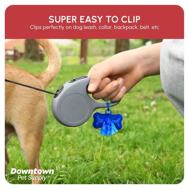 Alt view image 4 of 7 - Poop Bags for Dogs with Dispenser, 500 Count - Leak-Proof Dog Waste Bags and Bone-Shaped Dog Poop Bags Holder for Leash - Rainbow with Paw Prints, 12.5" x 8.5"