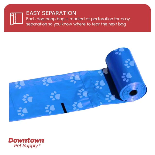 Alt view image 5 of 7 - Poop Bags for Dogs with Dispenser, 500 Count - Leak-Proof Dog Waste Bags and Bone-Shaped Dog Poop Bags Holder for Leash - Rainbow with Paw Prints, 12.5" x 8.5"