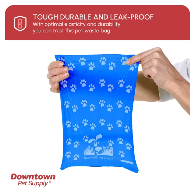 Alt view image 6 of 7 - Poop Bags for Dogs with Dispenser, 500 Count - Leak-Proof Dog Waste Bags and Bone-Shaped Dog Poop Bags Holder for Leash - Rainbow with Paw Prints, 12.5" x 8.5"