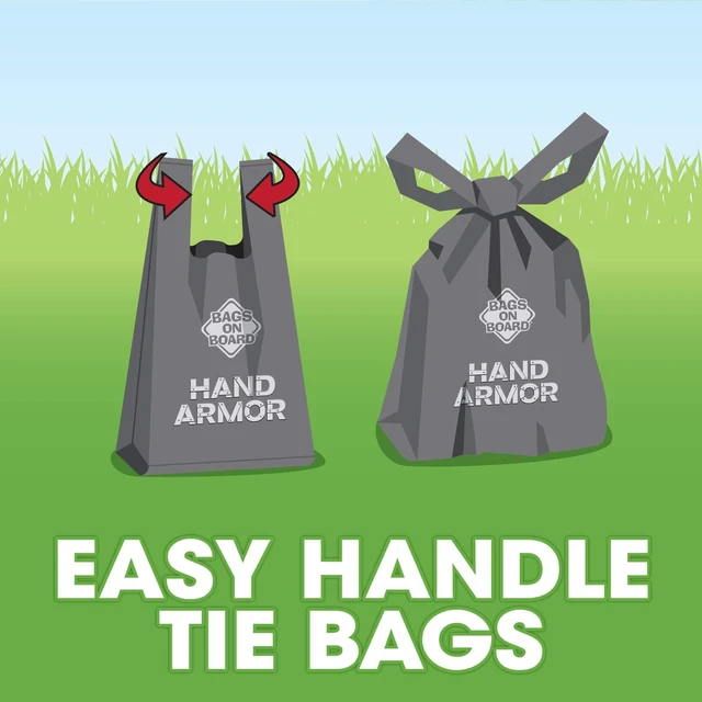 Alt view image 4 of 6 - Dog Poop Bags with Easy Tie Handles, Drawer Pack, 200 Count | Extra Thick Waste Pickup Bags, Easy Tie Handles, Easy Dispensing Drawer Pack, Strong Leak Proof Design, 200 Count