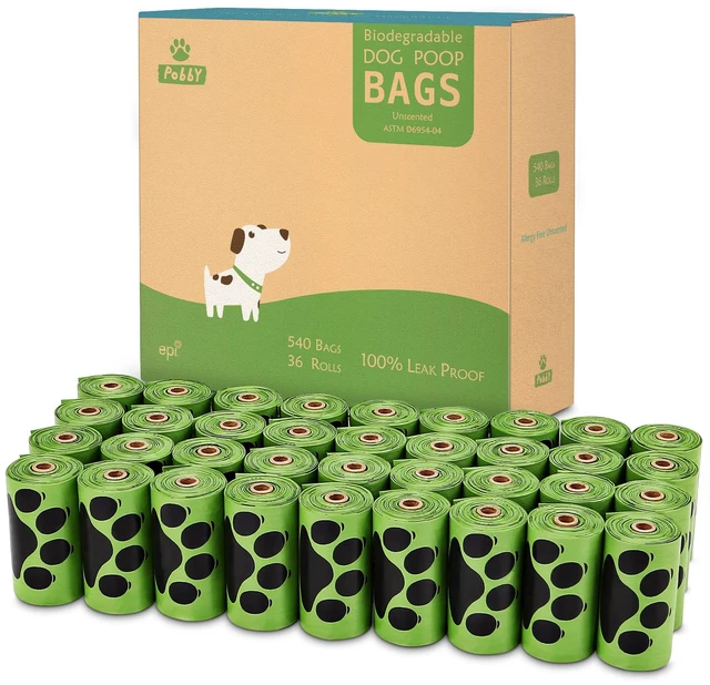 Main image of Dog Poop Bags Rolls 540 Count, Unscented Refill Rolls, 9" X 13" Doggie Poop Bags, Dog Waste Bags