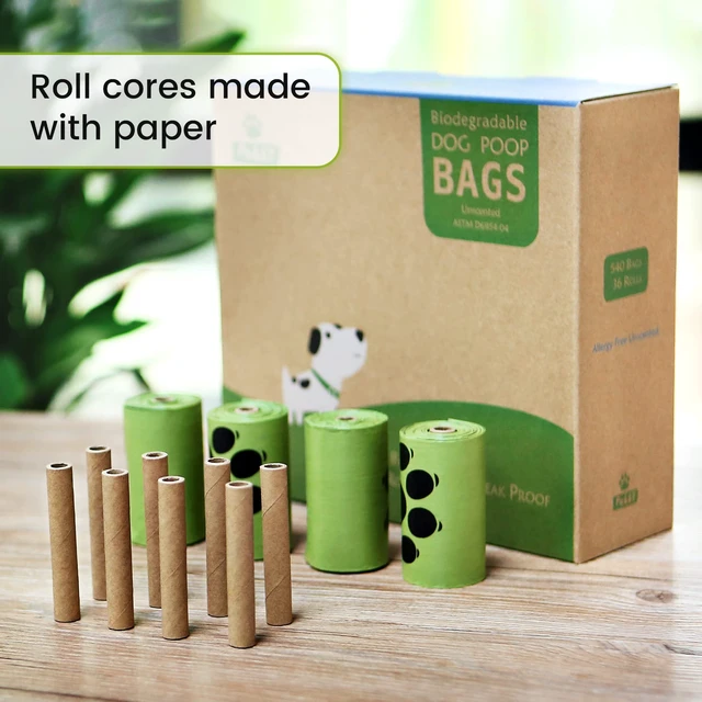 Alt view image 7 of 7 - Dog Poop Bags Rolls 540 Count, Unscented Refill Rolls, 9" X 13" Doggie Poop Bags, Dog Waste Bags