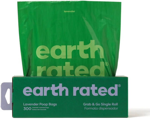 Main image of Dog Poop Bags on a Roll, Grab and Go, 300 Bags, Lavender