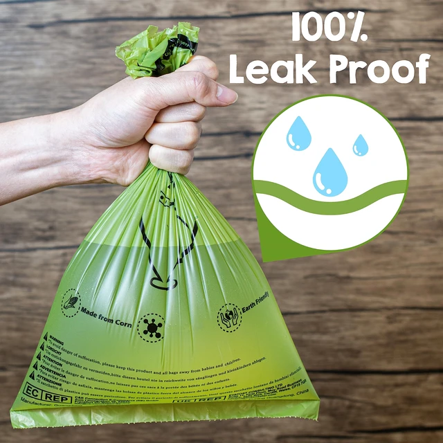 Alt view image 4 of 6 - Dog Poop Bags Rolls with OK biobased Certified, 360 Pet Waste Bags, 100% Leak Proof Extra Thick and Strong Corn Starch Based