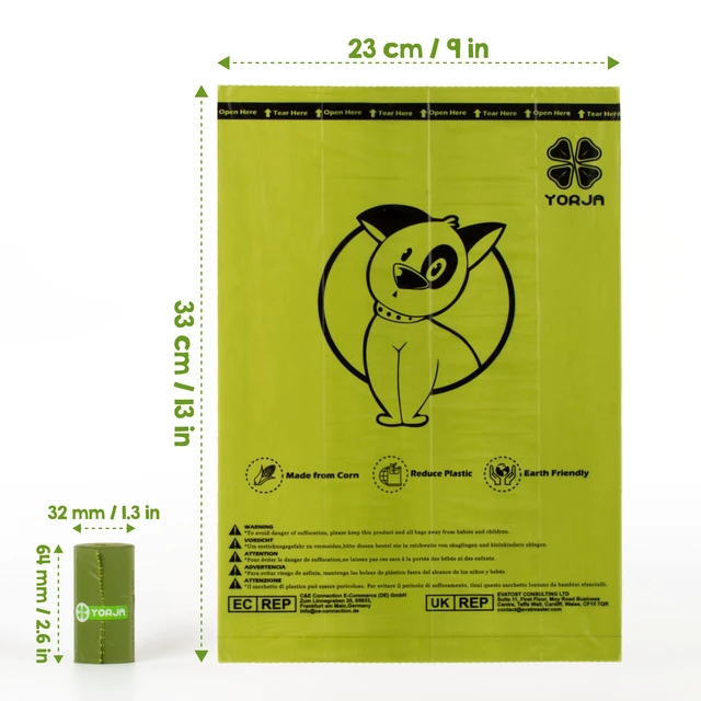 Alt view image 5 of 6 - Dog Poop Bags Rolls with OK biobased Certified, 360 Pet Waste Bags, 100% Leak Proof Extra Thick and Strong Corn Starch Based