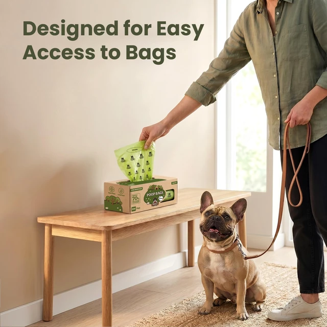 Alt view image 7 of 7 - Large Dog Poop Bags, Single Roll, Fresh Scent, Leak-Proof, 500 Bags | Thick, strong dog waste bags. Easy to tear off and open for quick cleanup