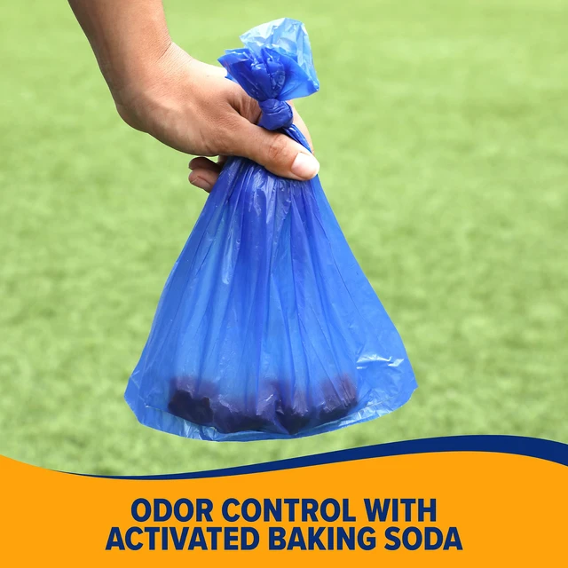 Alt view image 3 of 7 - Easy-Tear Disposable Dog And Cat Waste Bags With Activated Baking Soda, 180 Dog Poop Bags, 9 x 14 Inches