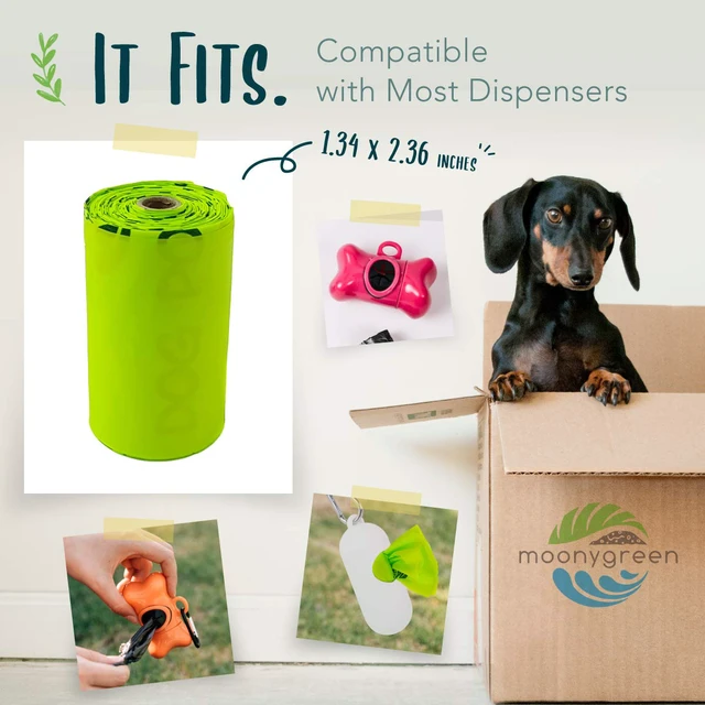 Alt view image 3 of 6 - Certified Compostable Dog Poop Bag Rolls, Landfill friendly Doggie Poop Bags, Vegetable-Based, ASTM D6400, Unscented, Extra Thick, Leak Proof, Size 9 x 13 Inches, Refills 240 Counts