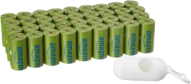 Main image of Premium Leak Proof Dog Poop Bags with Dispenser and Leash Clip, Talcum Powder Scented, 13" x 9", 540 Count (36 Rolls of 15)