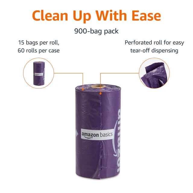 Alt view image 2 of 4 - Premium Lavender Scented Standard Dog Waste Bags, 900 bags,15 Count (Pack of 60)