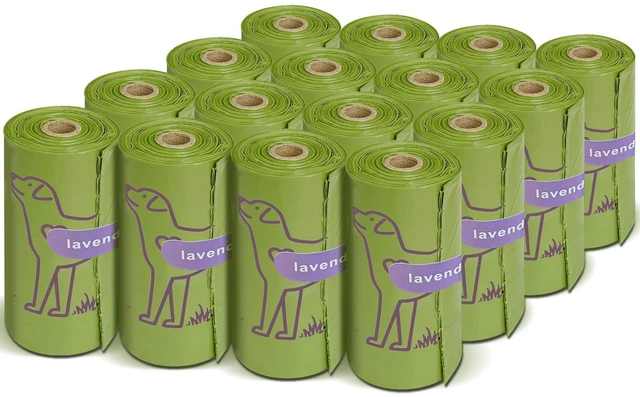 Main image of 240 Count Lavender Scented 13 x 9 Dog Poop Bags Rolls | Leakproof Strong & Sturdy Waste Bags for Doggie Cat Pet