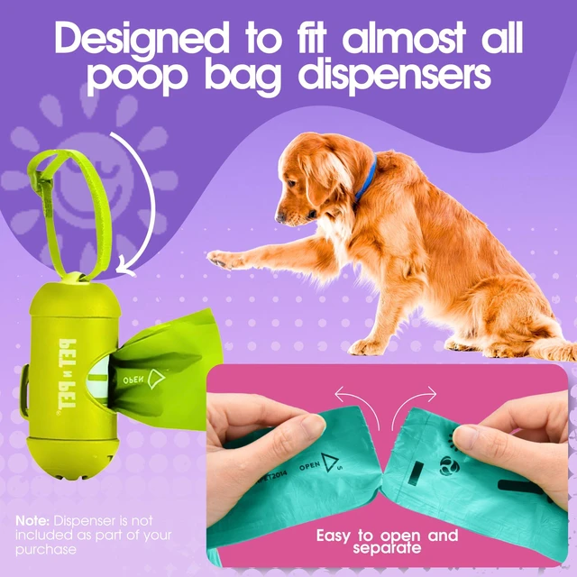 Alt view image 3 of 6 - Dog Poop Bags Rolls, 720 Count, Lavender Scented, Colorful | 41% Plant Based, 59% PE, Extra Thick, Waste, Doggy, Leak-Proof, Tear-Resistant, Easy-Tear Design, Durable, dog waste bags