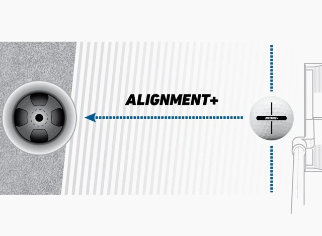Alt view image 3 of 3 - Distance+ Golf Balls, High-Velocity Performance, React Speed Core, Extended Flight Dimple Pattern, 12 Count, White