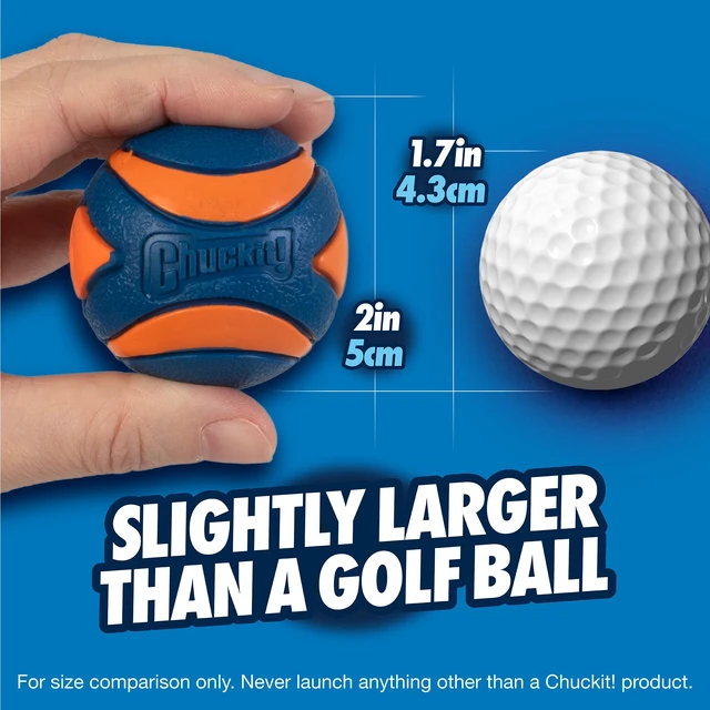Alt view image 2 of 7 - Ultra Squeaker Ball Dog Fetch Toy, Small 2in, for Little Breeds | A Chuckit! Ultra Squeaker Dog Ball