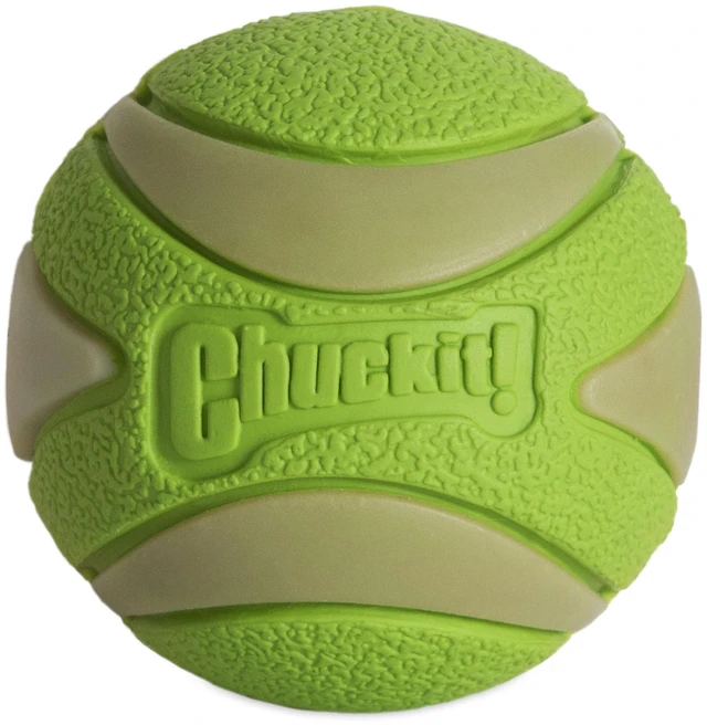 Main image of Max Glow Ultra Squeaker Ball, Medium, 1 Pack | Measures 2.5 In Diameter, for Breeds 20-60 lbs