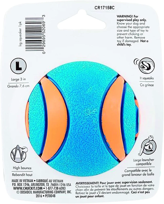 Alt view image 3 of 7 - (3 Pack) Ultra Squeaker Ball, Large