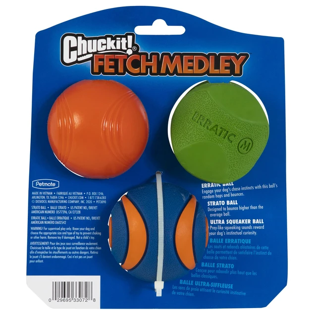 Alt view image 3 of 3 - Gen 1 Fetch Pack Dog Balls - Interactive Dog Toys, High-Bounce Fetch Ball, Floating Ultra and Rugged Balls, Durable - Size Medium, 2.5-inch Diameter, Set of 3