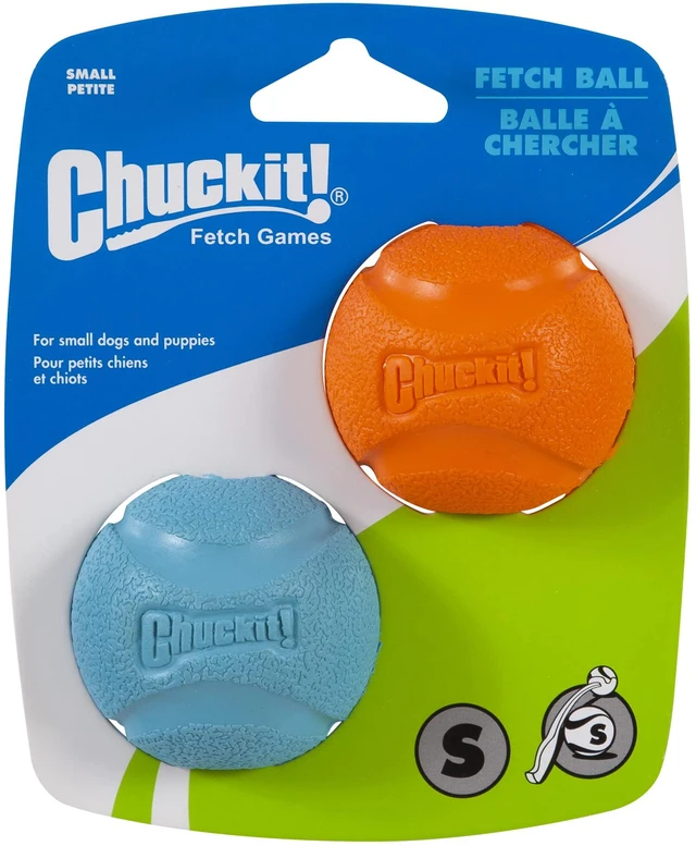 Main image of High-Bounce Rubber Fetch Ball, Small (Colors Vary) 2 Pack