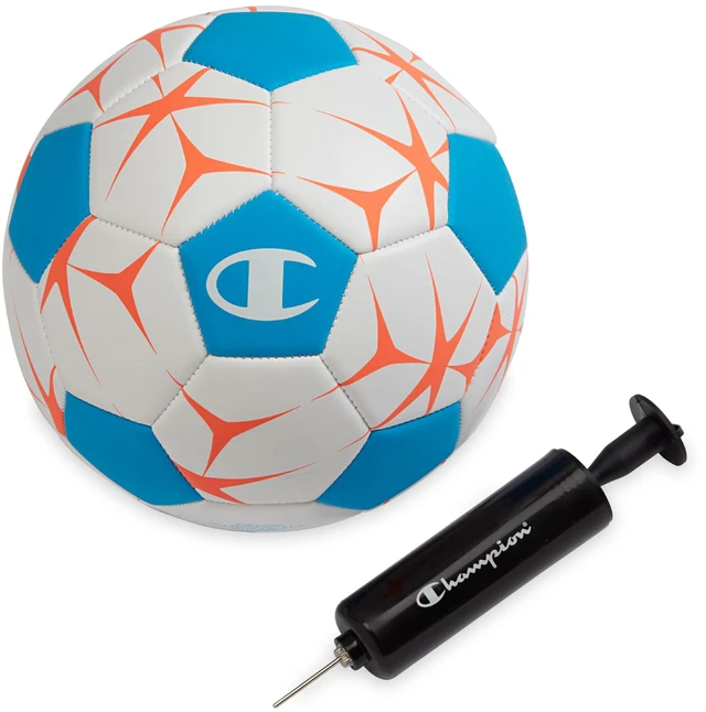 Main image of Prodigy Soccer Ball with Pump (Size 3, Fierce Tide/Very Coral) | 32-Panel Matte Finish | Butyl Bladder for Air Retention | Machine-Stitched | Pump Included | Indoor & Outdoor Play