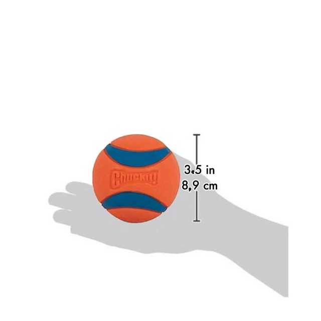 Alt view image 3 of 7 - Ultra Ball Dog Toy, Durable Rubber, XL 3.5-in, 1 Pack | Made from Durable Rubber with an Extra-Thick Core, This Bouncy Fetch Ball Floats in Water for Lasting Games of Fetch
