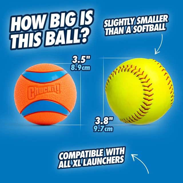 Alt view image 5 of 7 - Ultra Ball Dog Toy, Durable Rubber, XL 3.5-in, 1 Pack | Made from Durable Rubber with an Extra-Thick Core, This Bouncy Fetch Ball Floats in Water for Lasting Games of Fetch