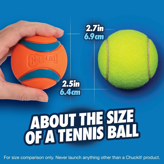 Alt view image 3 of 5 - Ultra Ball Dog Toy - Medium Bouncy Fetch Balls for Dogs 20-60 lbs - Made from Durable Rubber - Floating Water Pet Toys - Size Medium - 2.5-inch Diameter - Pack of 6