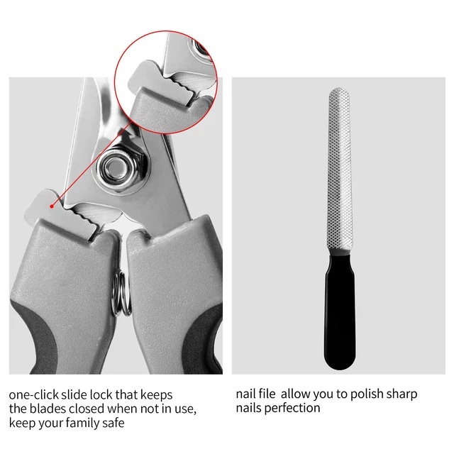 Alt view image 3 of 6 - Dog Nail Clippers,Dog Nail Trimmers for Large Breed Dog with Quick Sensor,Safari Professional Cat Nail Clipper with Safety Guard and Nail File.