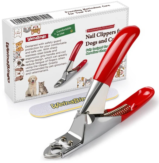 Main image of Dog Cat Pets Nail Clippers, Professional Pets Claw Trimmer with Free Nail File, Sharp Stainless Steel Blade, Sturdy Non Slip Handles - for Safe, Professional at Home Grooming
