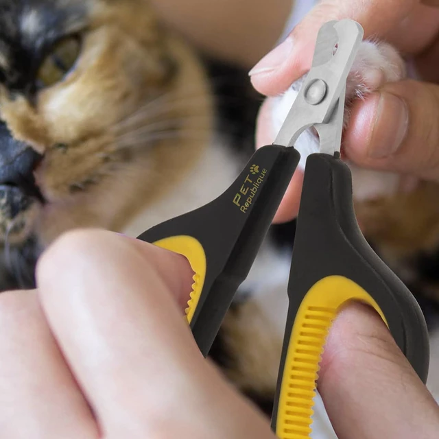Alt view image 4 of 7 - Cat Nail Clippers Professional Stainless-Steel Nail Clipper for Cats, Kittens, Hamster, Rabbits, Birds, & Small Breed Animals Claw Trimmer (Black+Yellow)