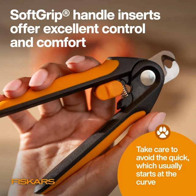 Alt view image 4 of 7 - Pet Large Nail Clippers, Cat and Dog Trimmers for Grooming, 5.75" | Suitable for Medium to Large Dogs, Semi-Circular Blade for Clear View, SoftGrip Handle w/ Safety Lock, Pet Supplies, Black
