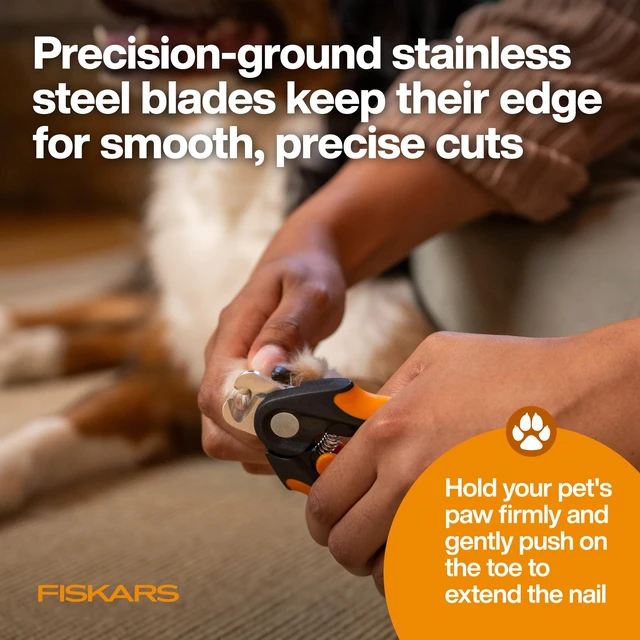 Alt view image 5 of 7 - Pet Large Nail Clippers, Cat and Dog Trimmers for Grooming, 5.75" | Suitable for Medium to Large Dogs, Semi-Circular Blade for Clear View, SoftGrip Handle w/ Safety Lock, Pet Supplies, Black